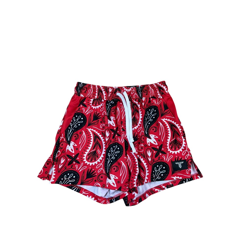 Takedown Mens Red MMA Fighting Athletic Shorts Size Medium Wrestling Gym